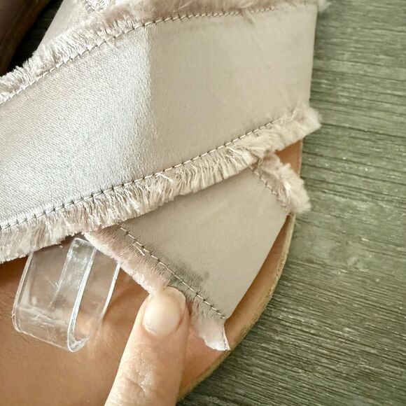 Ancient Greek Sandals Fray Detail Pale Pink Satin - Size 39 - Picture 7 of 7